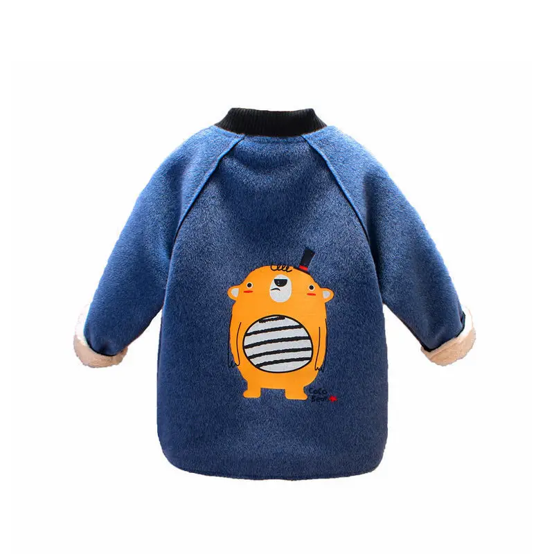 

Boy's Woolen Coats 0-10 Years Old Children's Clothing Cartoon Print Long Sleeve Clothes Spring and Autumn Baby Kids Overcoats