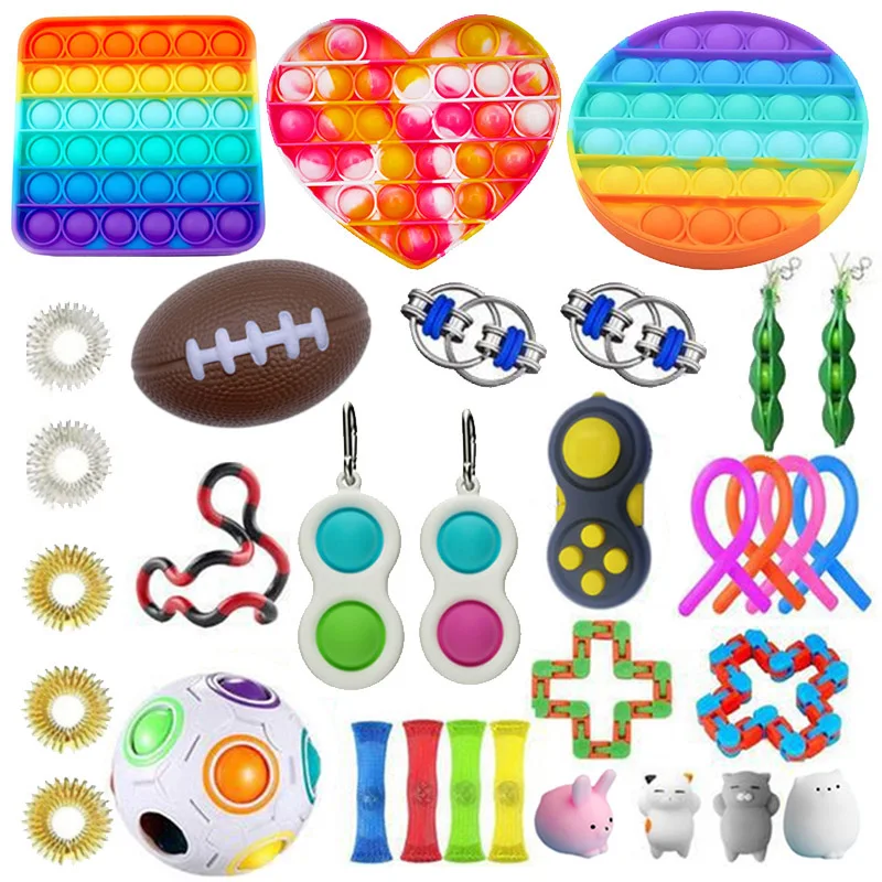 

Игрушки-фиджеты сенсорные для детей, комплект для снятия стресса для взрослых с аутизмом, сжимаемая головоломка для тела