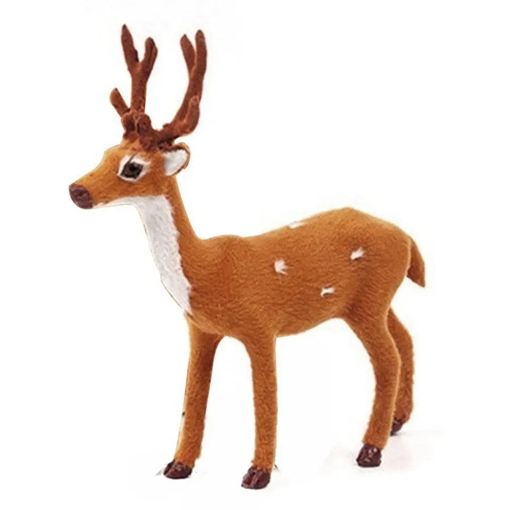 

15 20 25cm Reindeer Christmas Deer Doll Xmas Elk Plush Simulation Christmas Decorations For Home New Year Gifts