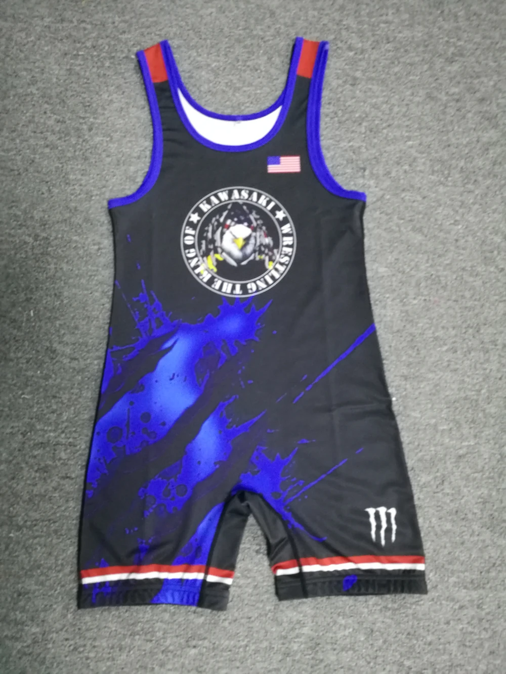Kawasaki Sublimated Wrestling Singlet for Men and Youth, Power lifting and Exercise Equipment MMA Wrestling Cloth Underwear
