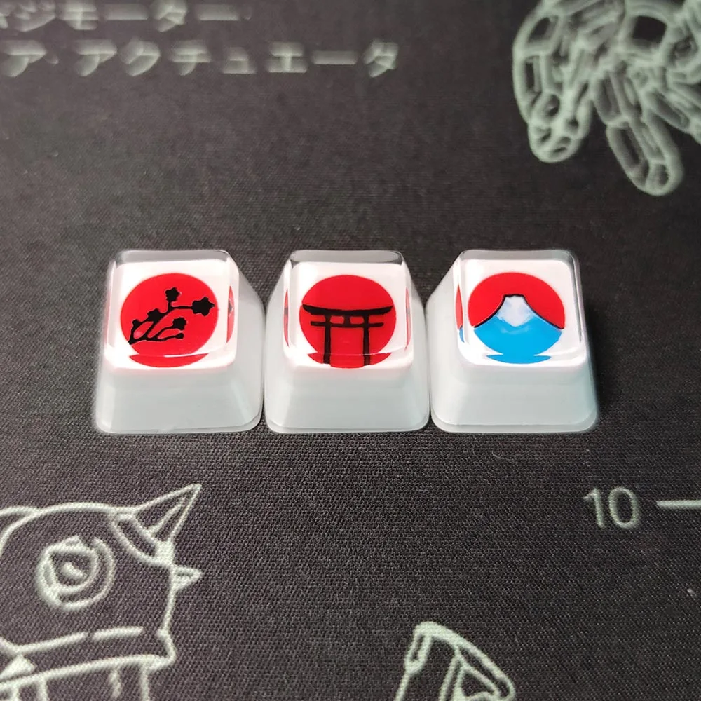 Японские колпачки для клавиш с резиновыми цветами вишни переключателя Cherry Mx