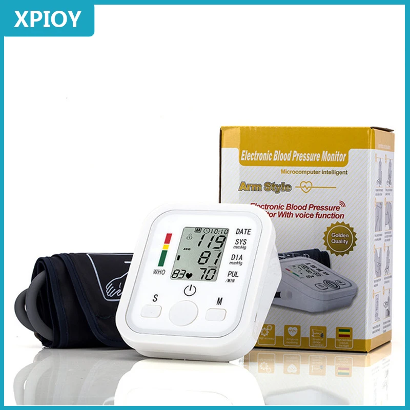 Цифровой электронный пульсометр XPIOY Сфигмоманометр с большим экраном измерение