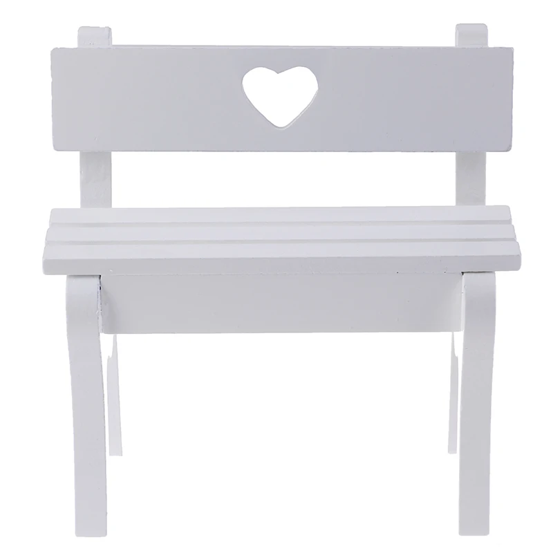 Миниатюрный Сказочный кукольный домик деревянный садовый стул скамейка модель