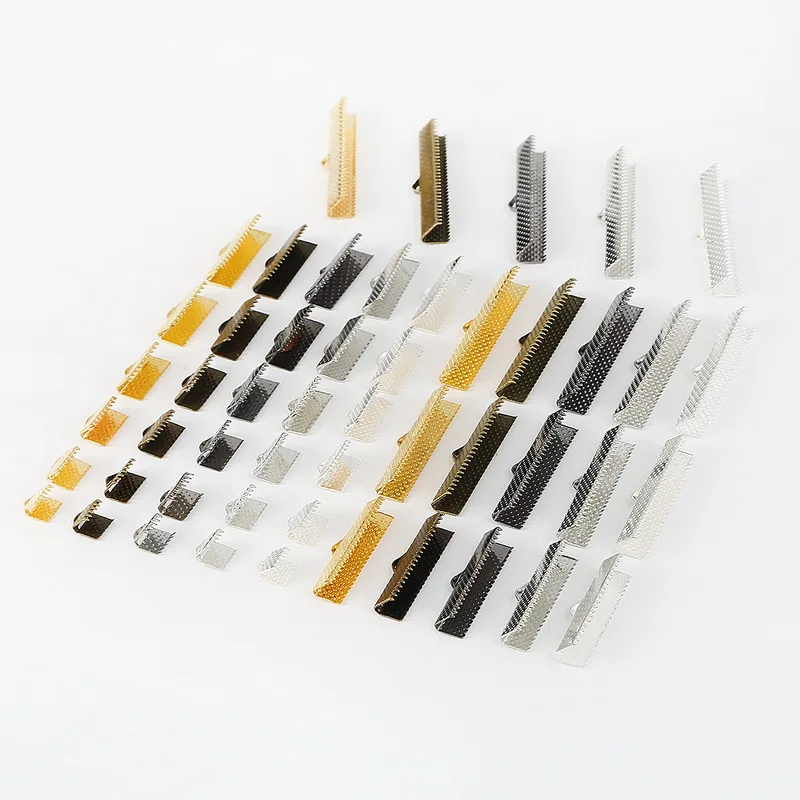 50 шт. обжимные концевые бусины для шнура наконечники пряжки плоский крепеж