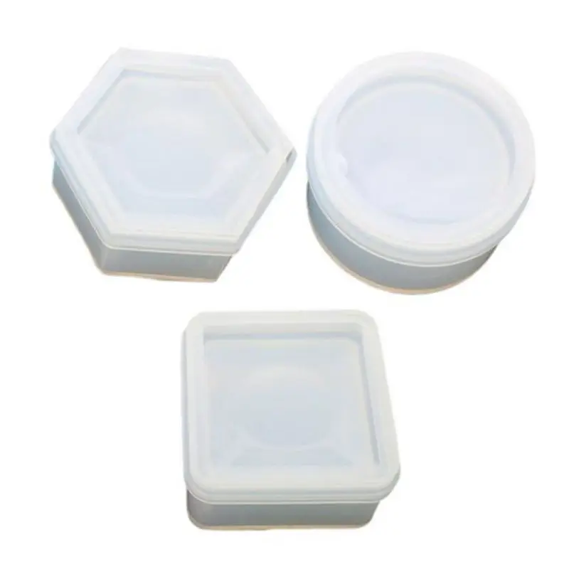 

3Pcs Crystal Epoxy Resin Mold Storage Box Casting Silicone Mould DIY Making Tool 203B