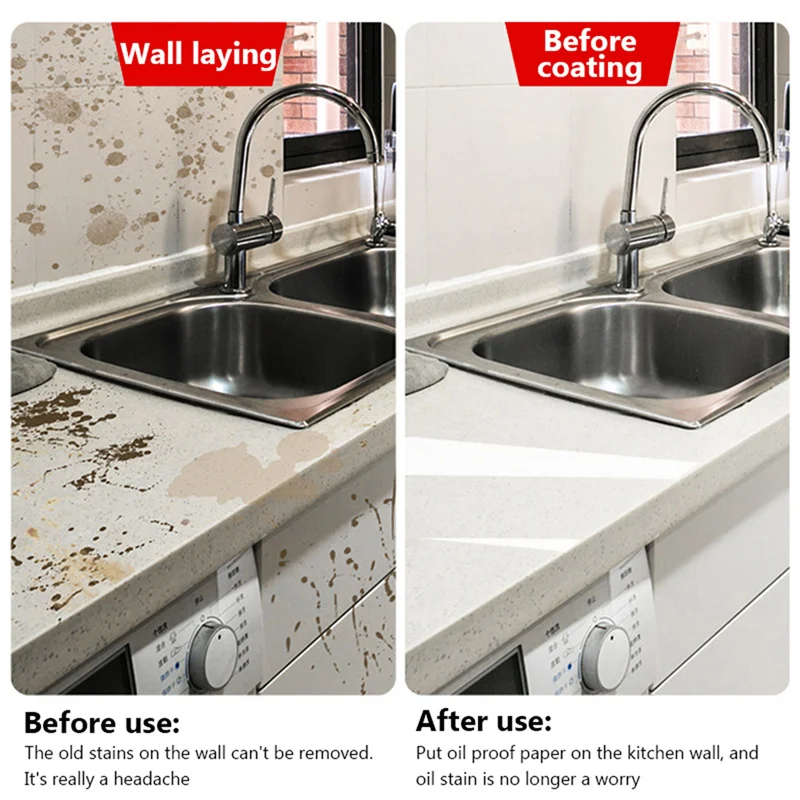 Маслостойкая прозрачная глянцевая самоклеящаяся пленка для домашней кухни