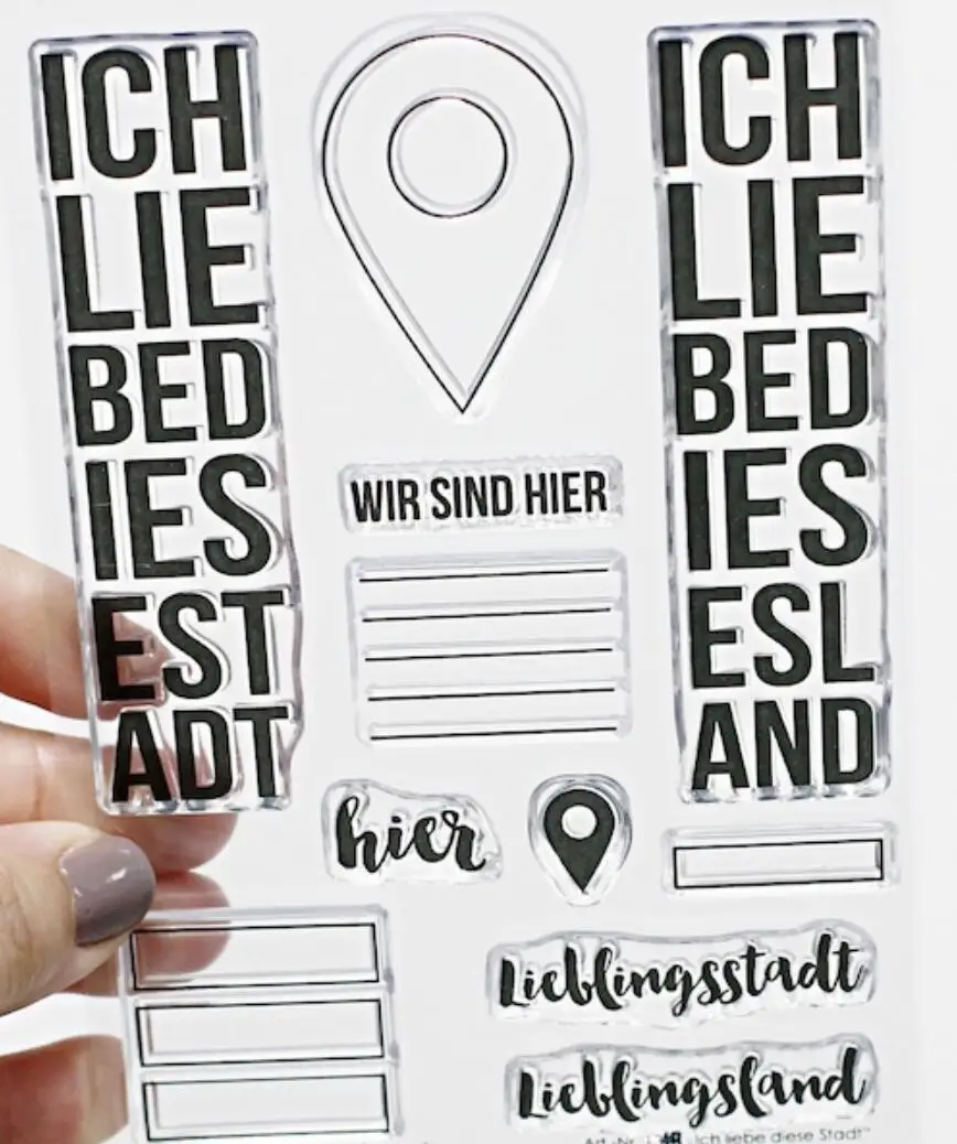 Немецкий фон прозрачный штамп DIY силиконовые уплотнения для