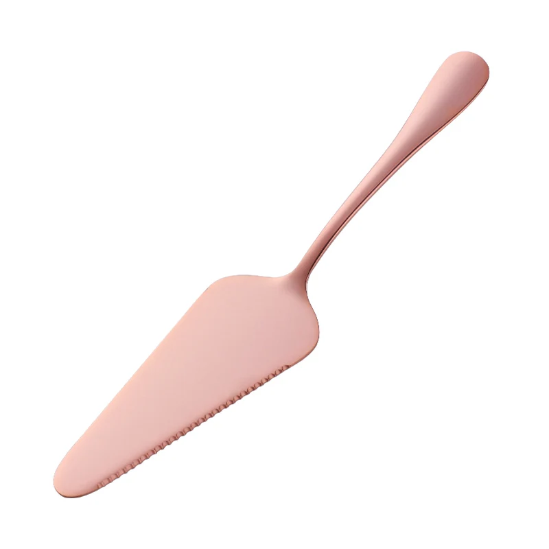 Rose Gold 9,25 ''304 нержавеющая сталь Торт Пицца лопатка для торта нож 9 цветов масло нож торт для пирога/пиццы/сыра обслуживание инструменты лопатки - Цвет: Rose Gold