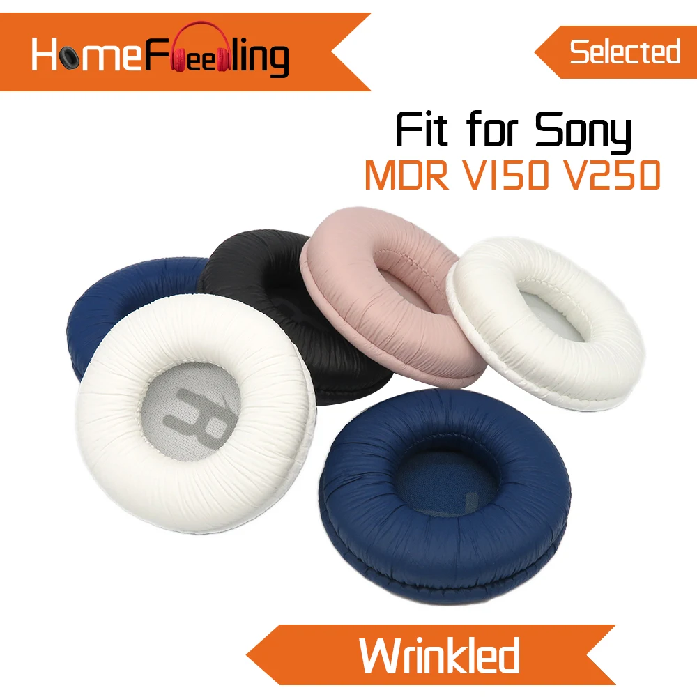 

Homefeeling Earpads For Sony MDR V250 V150 Headphone Wrinkled Round Universal Leahter Repalcement Parts Ear Cushions