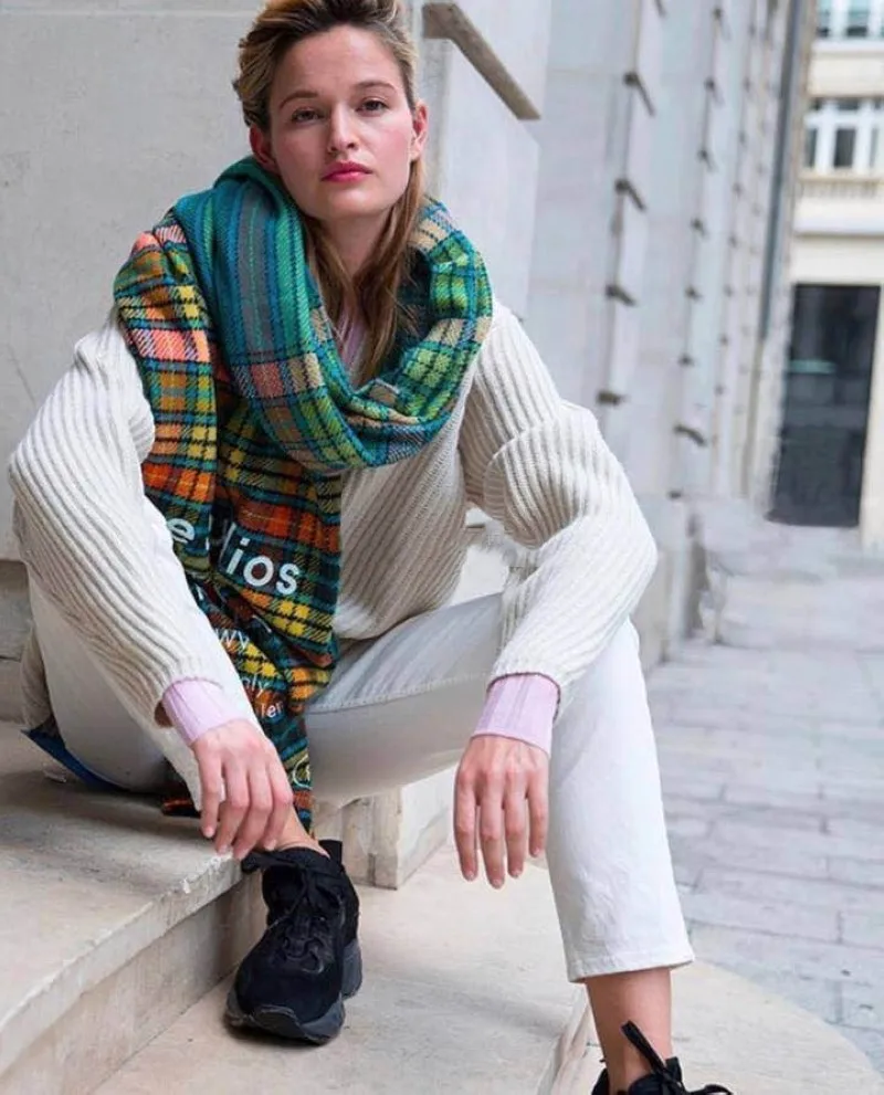 

A New Scarf AC Color Checker for Winter inEurope and America in2019,Printed imitation cashmere warmth net red shawl couple scarf