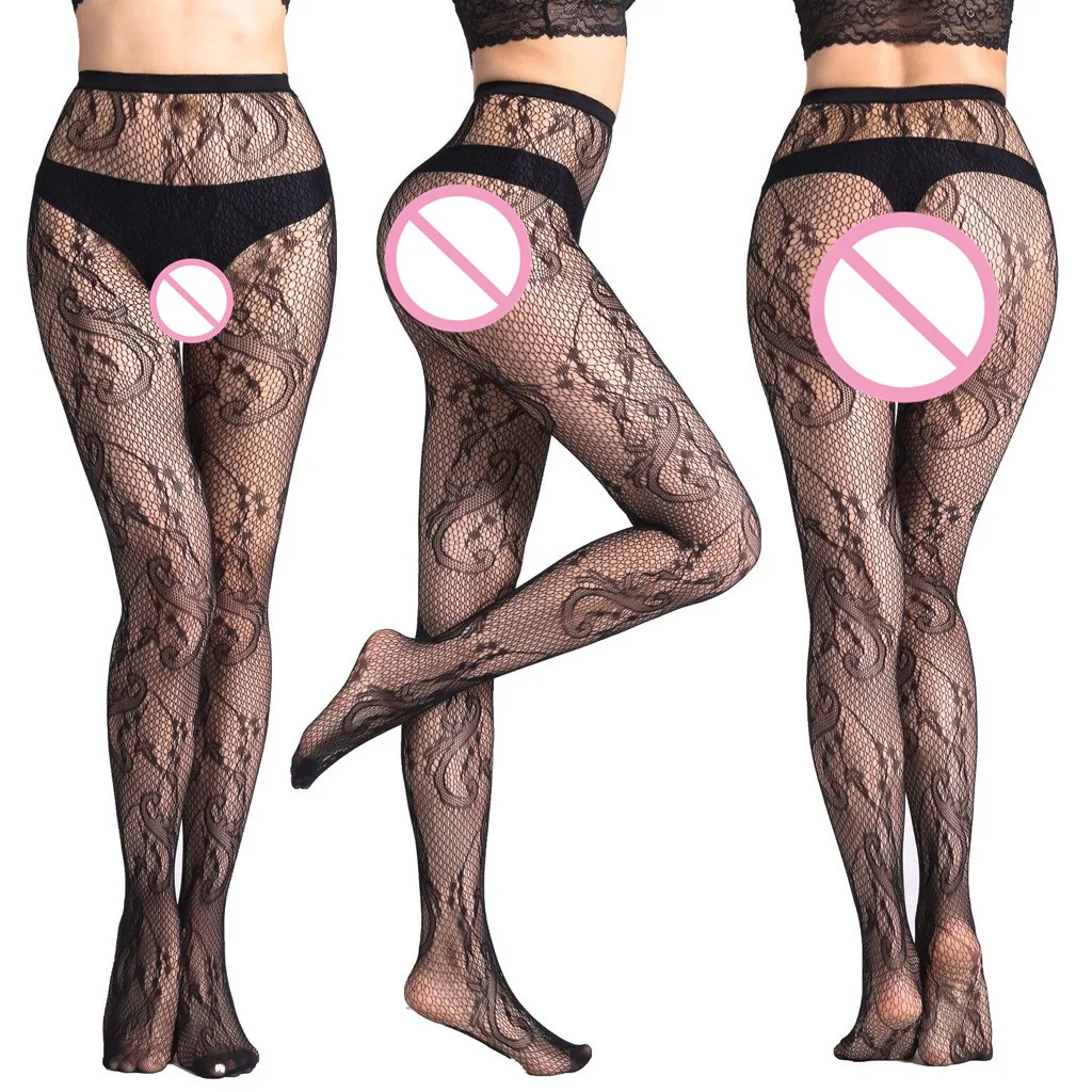 Сексуальное ажурное для женщин кружевные колготки набор чулок модные открытые