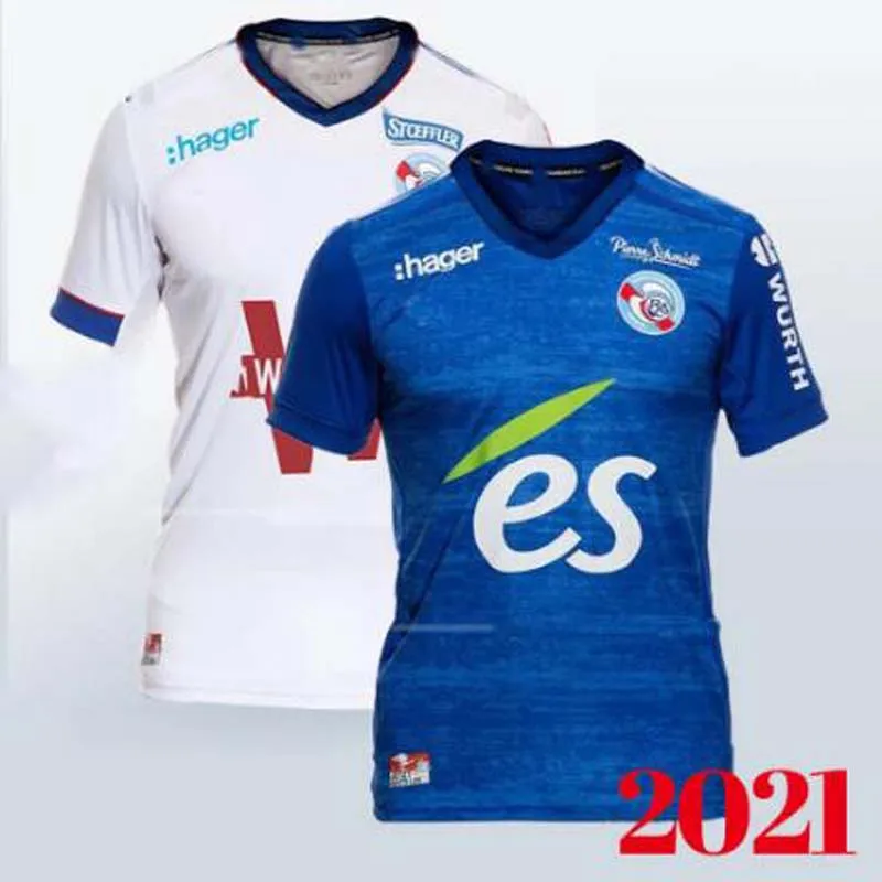 

20 21 new RC Strasbourg Alsace 2020 2021 Camisa djiku Thomasson Lala moshiba Sissoko T-shirt