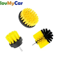 3x auto electric scrubber brush drill brush kit plastic round cleaning brush for glass car tires nylon brushes cleaning supplies