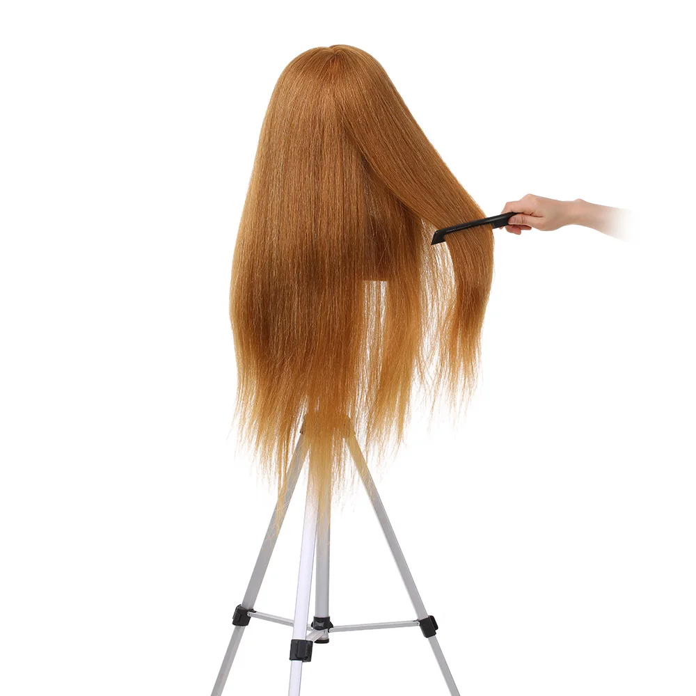 100% человек манекен с волосами голова для плетения парикмахера профессиональная