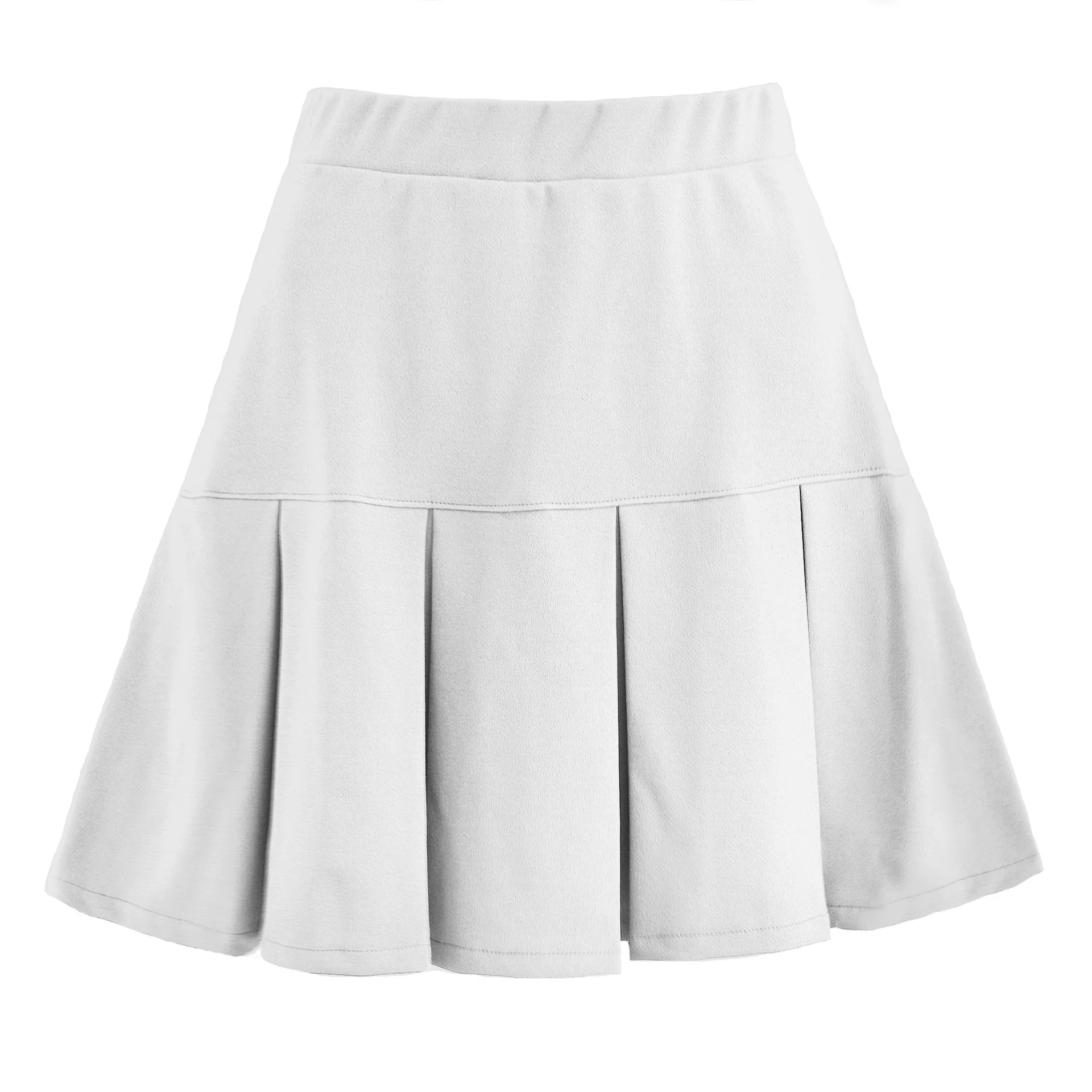 

Fashion Women A-Line Hot High Waist Tennis Pleated Mini Preppy Style New Skirt Slim Solid Casual Kawaii Clothes 2021
