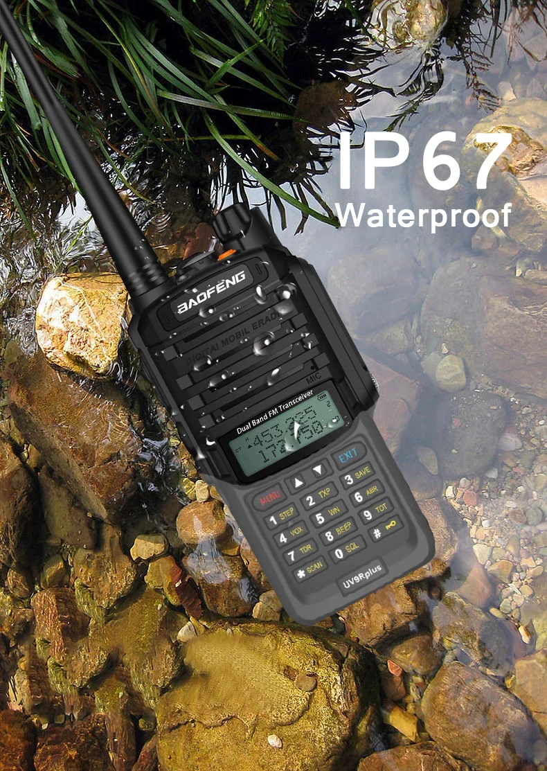 

10W 4800MAH battery Long rang walkie talkie UV-9R plus cb radio comunicador waterproof walkie talkie uv-9r plus