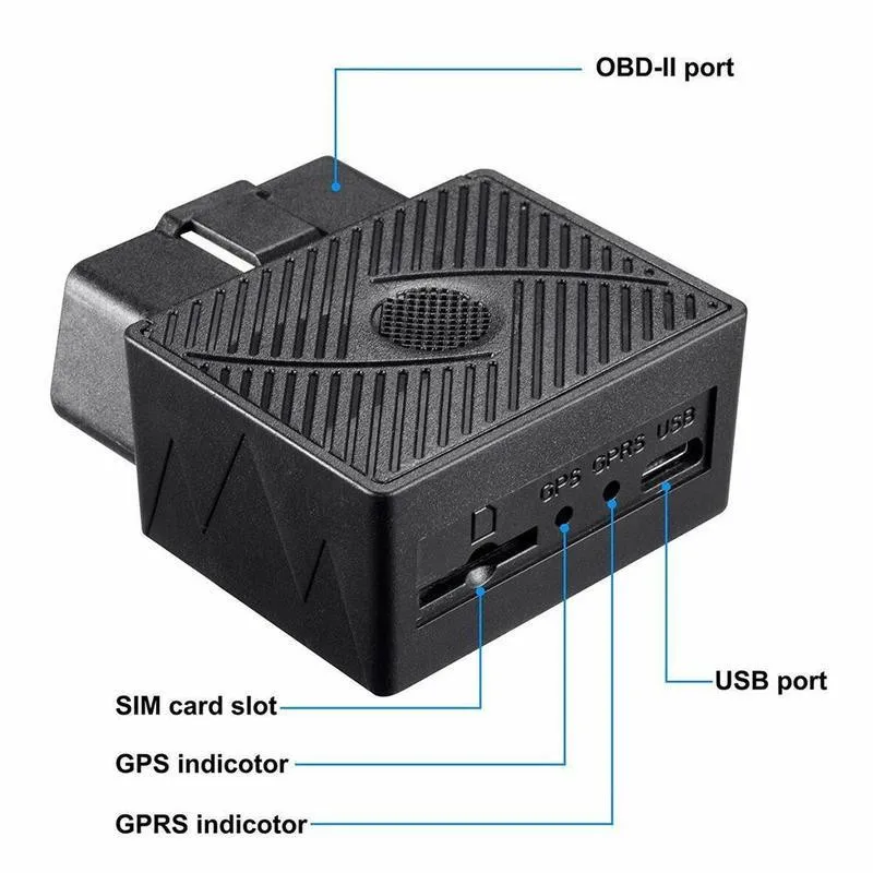 Мини-штекер gps-трекер OBDII 16PIN OBD Plug Play Car GSM OBD2 gps-трекер локатор OBDII с программным обеспечением приложение отслеживающее устройство