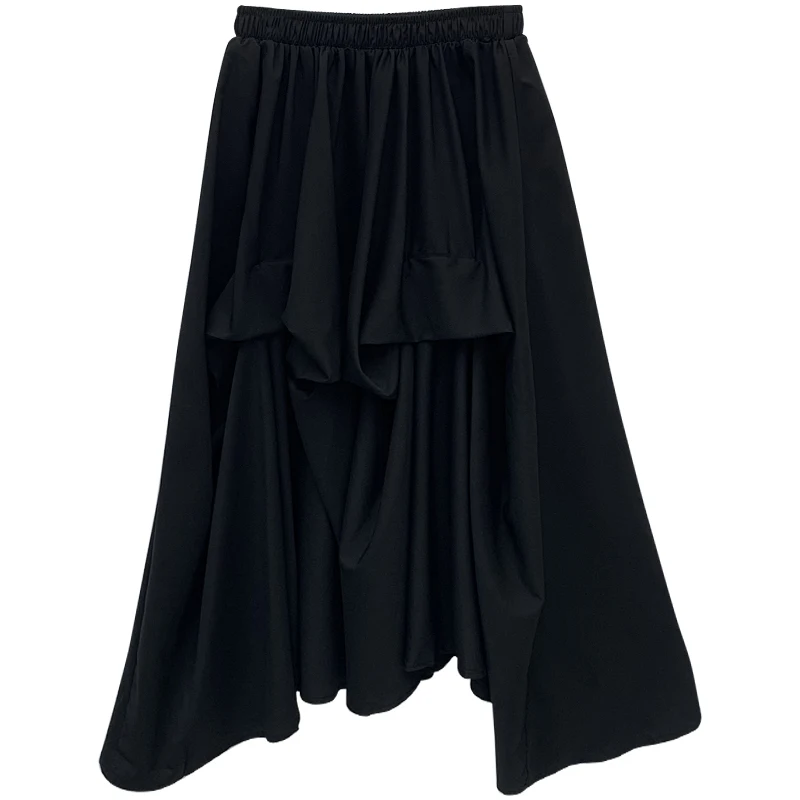 Японский дизайн маленькая Свободная юбка с высокой талией необычная летняя