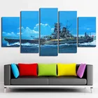 Картина из парусных страз Warship, полноразмерная, квадратная, круглая, 5D алмазная вышивка, 5 шт., мозаика, рукоделие, домашний декор AA2190