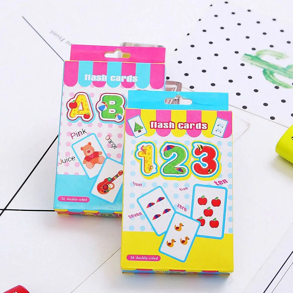 

1Set Baby Learning Cards Infant Kids Letter Number Flash Cards Kindergarten Literacy Game Montessori Toy Puzzle Educational Toy