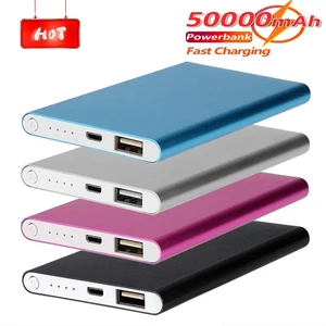 ultra thin 50000mah power bank portable charger external battery usb mobile power powerbank charger for xiaomi samsung iphone free global shipping