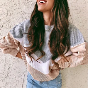 Женские зимние свитера 2019 Джемперы трикотажная одежда Модный женский белый пуловер вязаный сексуальный v-образный вырез с принтом Любовь свитер женский