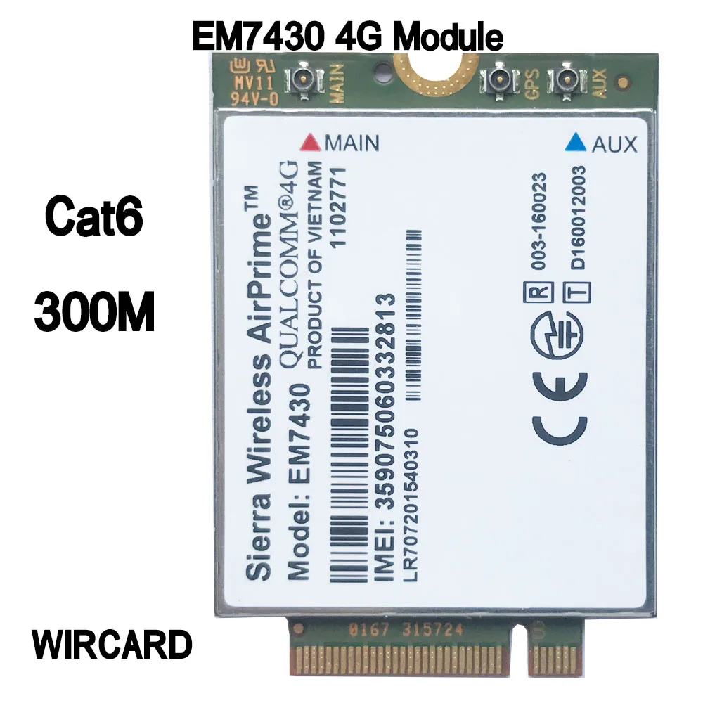 Fdd-lte Tdd-lte 4g Módulo 4g Cartão M.2 Em7430 Cat6