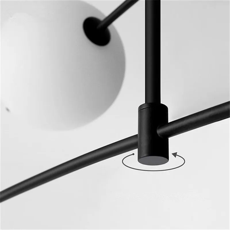 Скандинавский пост современный подвесной светильник из железного стекла для