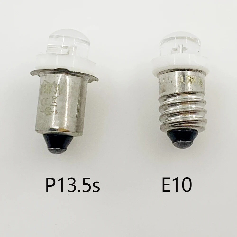2 шт. P13.5s 0,5 w DC3V 4,5 V 6V для светодиодной вспышки светильник лампочка факелов высокое Яркость Аварийный Рабочий светильник 0,5 Вт светодиодные лампы