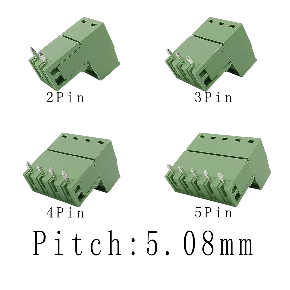2/3/4/5/6/7/8/9/10/12 Pin 2EDG 5 08 мм Клеммная колодка с прямым углом для печатной платы штекер