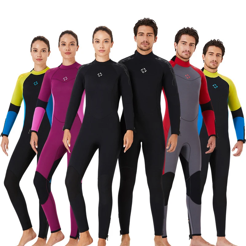 

3MM Neoprene Diving suit Swimwear Wetsuit dive Equipment Water Sports Wet Jump Suits For Women/Man Wetsuits Dive Sail New 2021