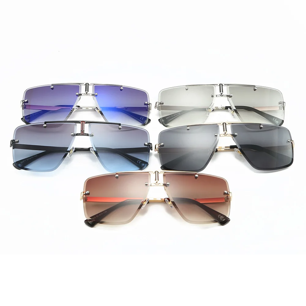 

Men's Square Cut-edge Sunglasses 2021 Trendy Men's Glasses Driving Fashion Sunglasses