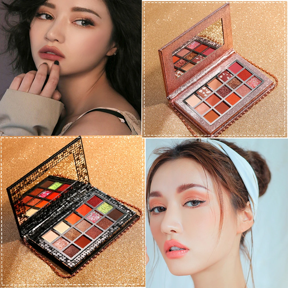 15 цветов палитра теней для век девочек матовые перламутровые сверкающие