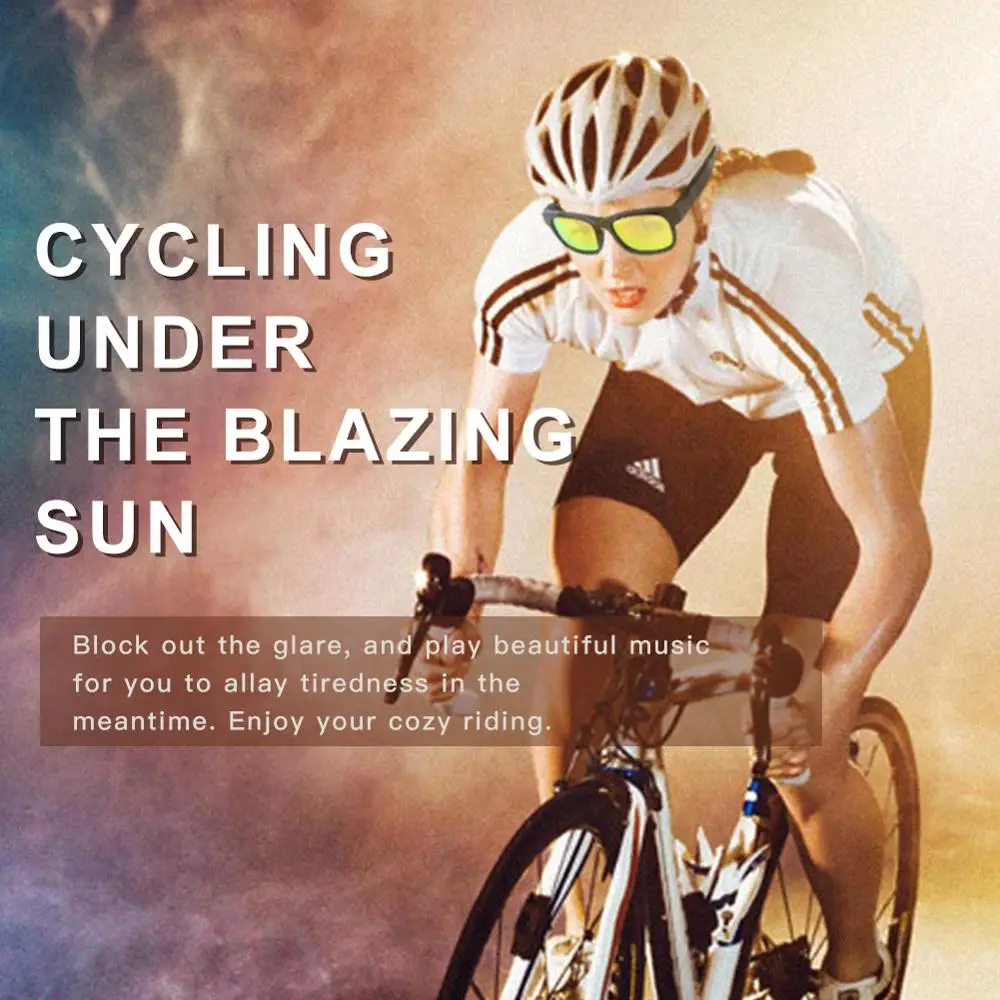 

Hot Selling GL-A12 Outdoor Audio Smart Glasses Wireless Stereo Bluetooth Sunglasses Bluetooth Smart Sports Glasses