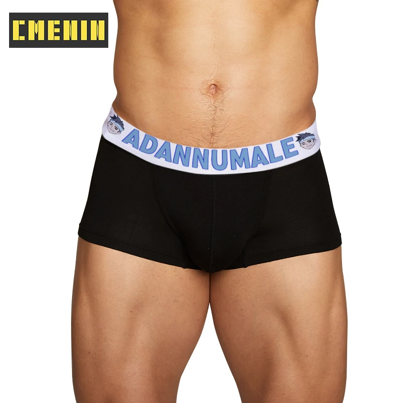 

Мужские трусы боксеры из хлопка, темно-синие мягкие трусы в коробке, сексуальное нижнее белье для мужчин, гей-трусы AD7104, 2019