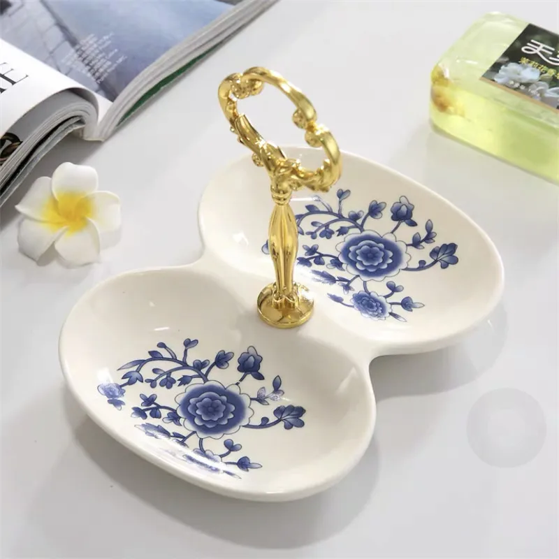 Керамическое мыло в скандинавском стиле простой Овальный двухслойный контейнер