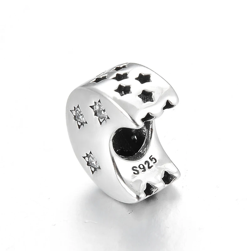 Бусины из кубического циркония с яркой луной для изготовления ювелирных