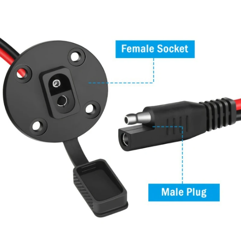 16AWG SAE солнечная розетка боковая стенка порт всепогодный быстрое подключение