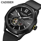 CADISEN GALANTI DESIGN часы для мужчин скелет перспективы часы резиновый ремешок сапфир водонепроницаемые мужские механические наручные часы