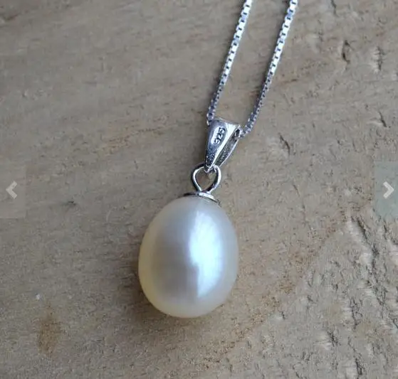 

Unique Pearls jewellery Store Genuine Pearl Necklace White Rice Freshwater Pearl Silver Necklace Bridesmaid Gift Fine Jewelry