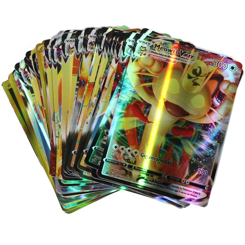 50-200 шт. голографические игральные карты Pokemon | Игрушки и хобби
