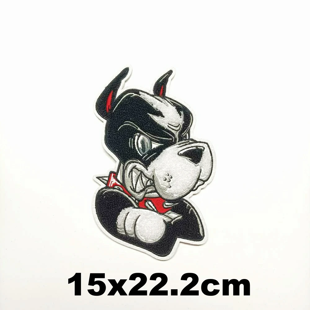 

Garment accessory large embroidery big dogs animal cartoon patches for clothing PA-2654