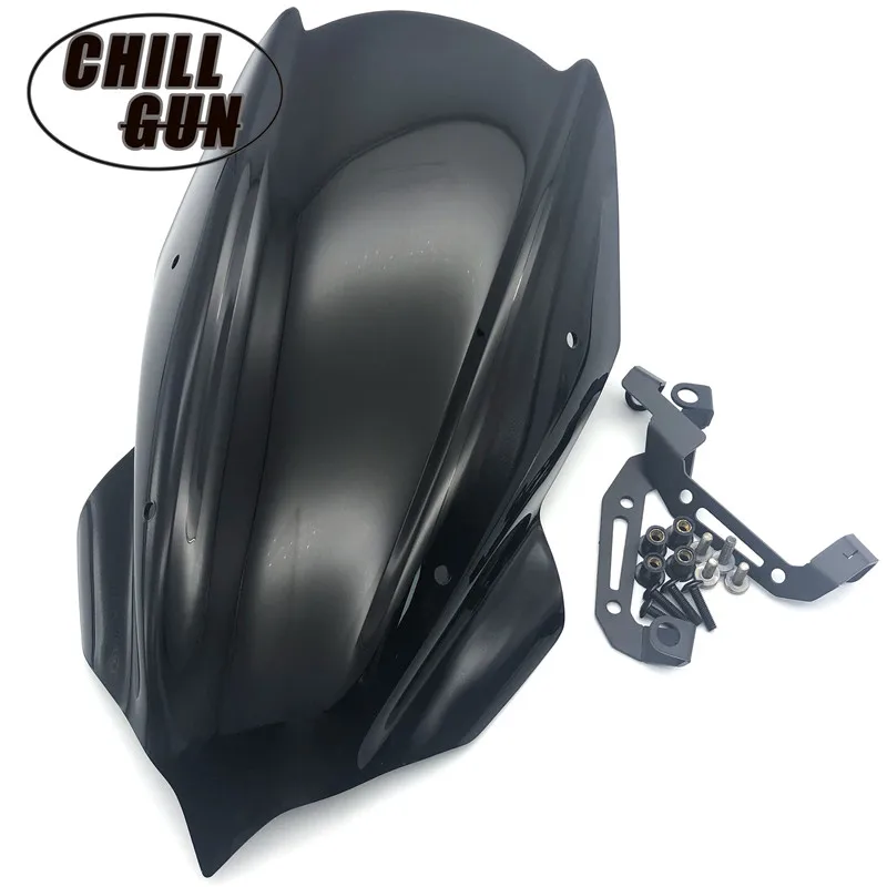 Дефлектор ветрового стекла для мотоциклов козырек KAWASAKI Z250 Z400 19 ' двойной