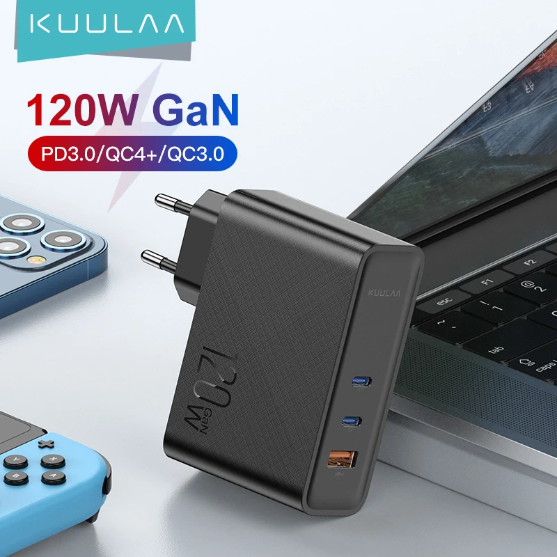

Устройство для быстрой зарядки KUULAA, 120 Вт, USB Type-C