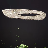 2021 new nordic light luxury crystal living room chandelier simple modern creative restaurant bedroom light villa lamps