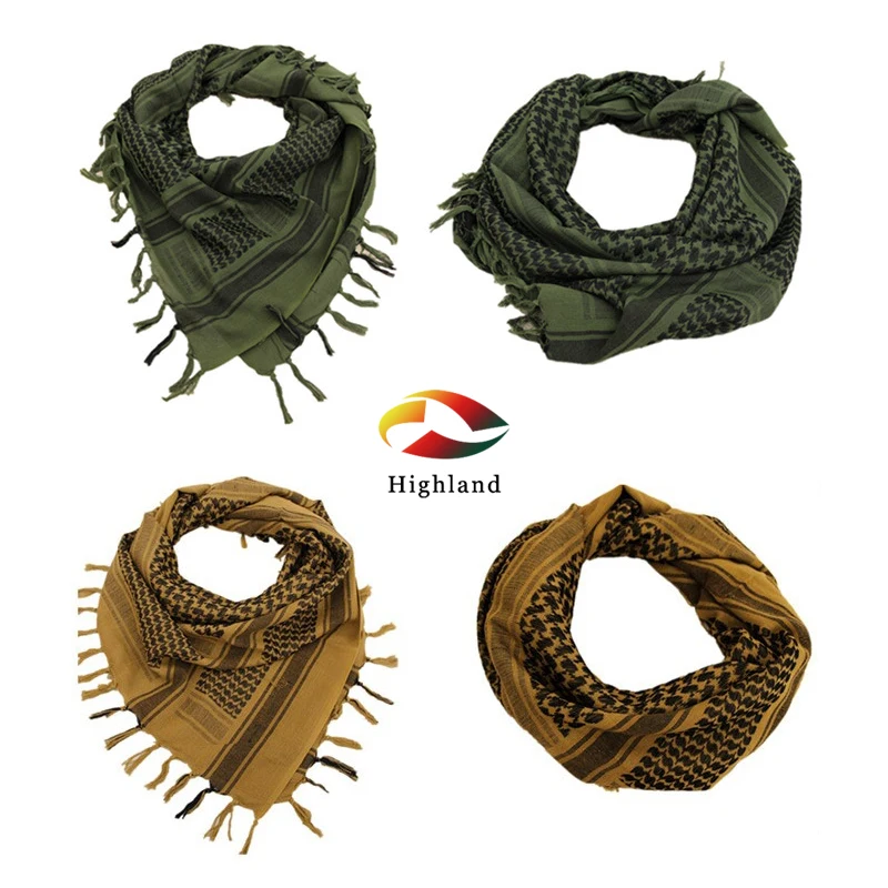 

Cotton Scarf Tactical Desert Keffiyeh Head Neck Scarf Arab Wrap Tassel Warm Cold-proof Scarf Thickened Breathable Windproof
