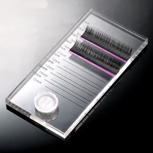 Прозрачный акриловый поддон для наращивания ресниц, индивидуальная клеевая пластина, подставка для объема ресниц, невозможный держатель клея, колпачок