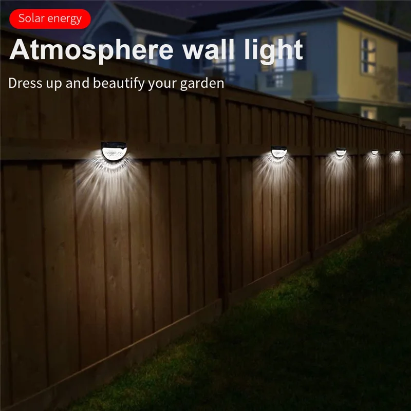 

LED Solar Lights Outdoor Lighting Garden Decoration Yard Fence Lamp Waterproof Sensor Wall Lamp Energy Saving Street Night Light