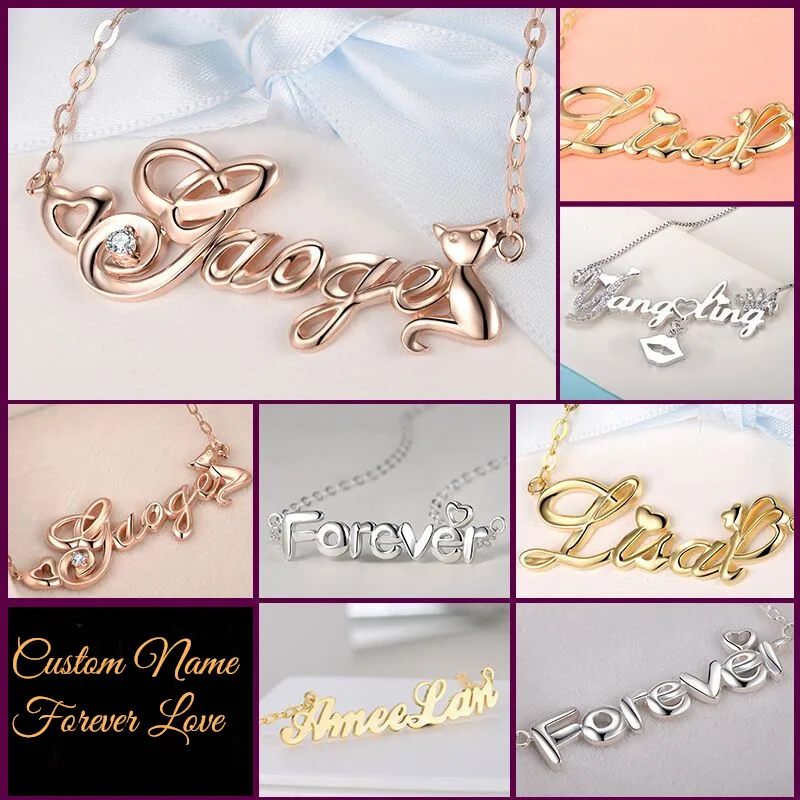 Ожерелье из циркония Duoying ожерелье с именами индивидуальными буквами
