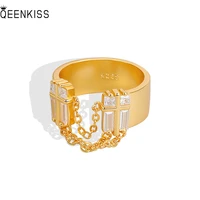 qeenkiss rg6115 fine%c2%a0jewelry%c2%a0wholesale%c2%a0fashion%c2%a0woman%c2%a0girl%c2%a0birthday%c2%a0wedding gift aaa zircon 18kt gold white gold%c2%a0opening ring